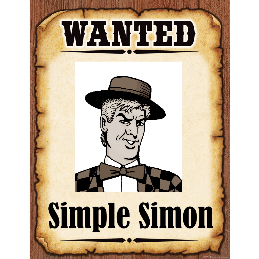 Wanted Poster Simple Simon