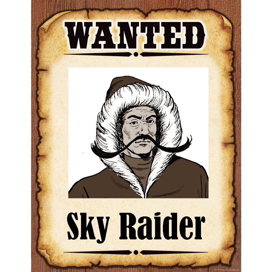 Wanted Poster Sky Raider
