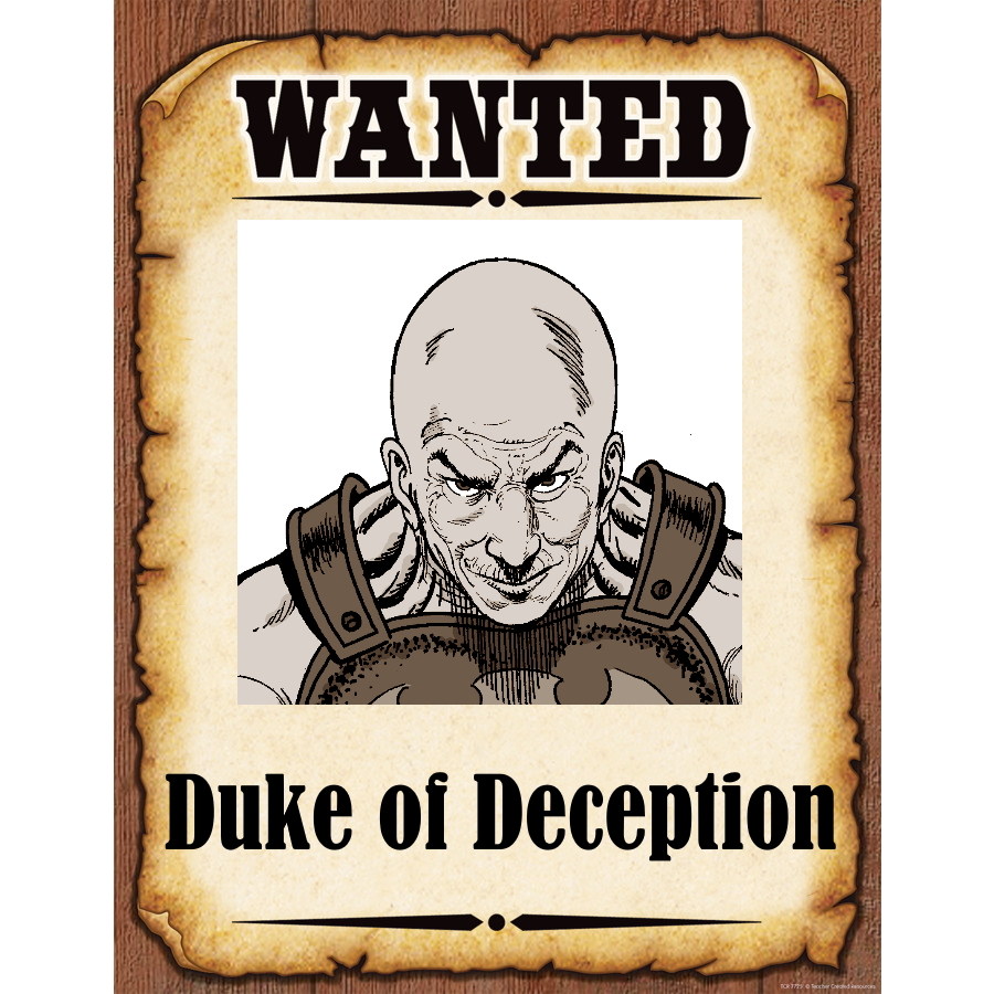 Wanted Poster Duke of Deception