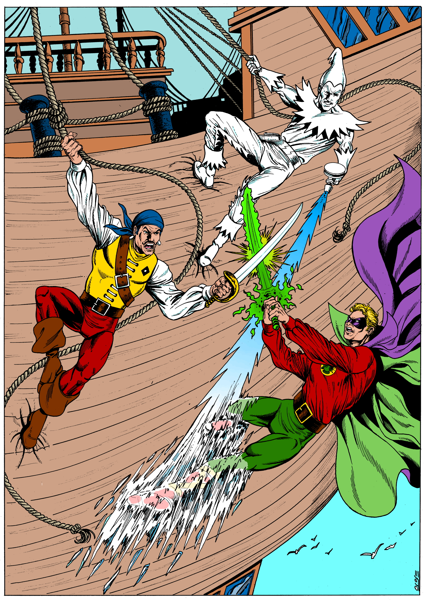 green lantern vs icicle and sky pirate inks resize