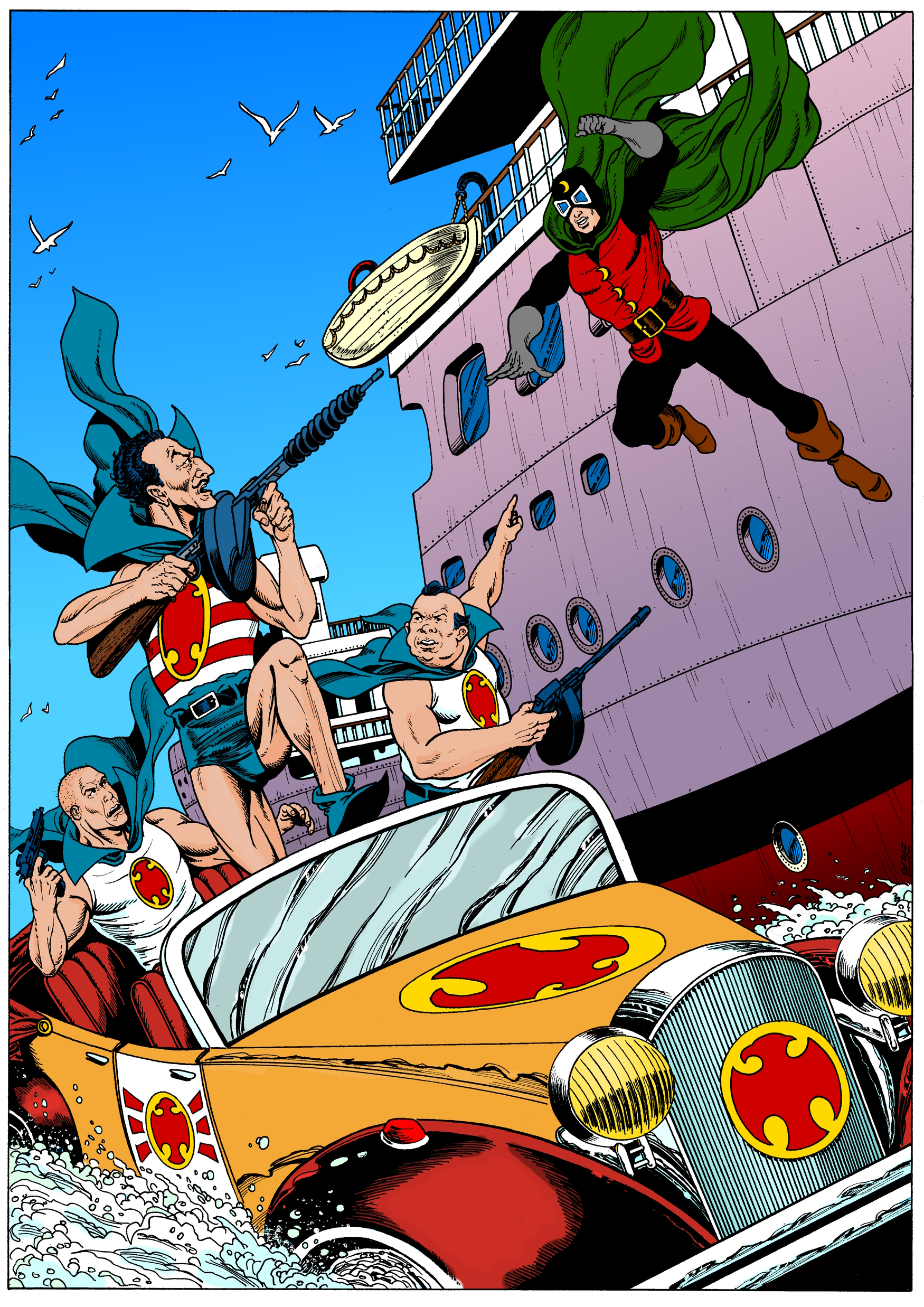dr mid nite vs The UNSINKABLE BANDITS inks Color resize